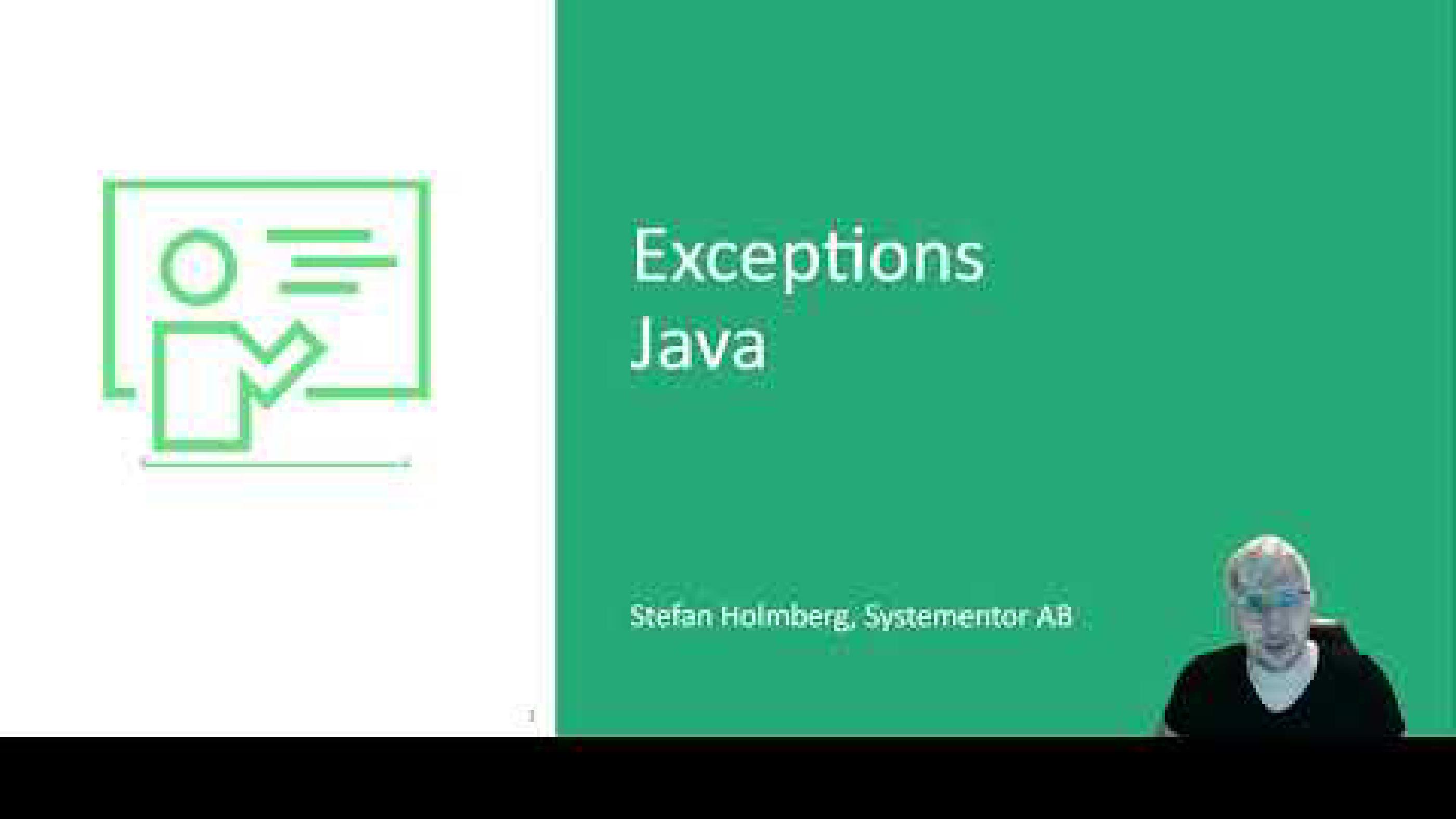 Exceptions in Java